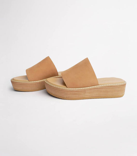 Tony Bianco Elke Caramel 4.5cm Flat Sandals Beige | IEZPD94853