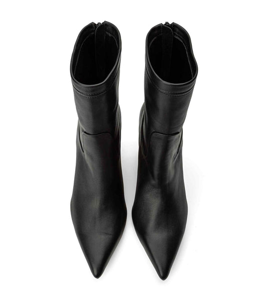 Tony Bianco Ellie Black Nappa 8.5cm Ankle Boots Black | DIEKV17504