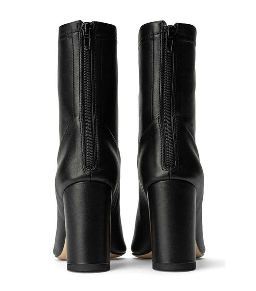 Tony Bianco Ellie Black Nappa 8.5cm Heeled Boots Black | IECVG10162