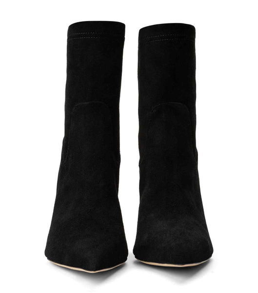 Tony Bianco Ellie Black Suede 8.5cm Ankle Boots Black | YIEGT20693