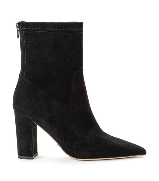 Tony Bianco Ellie Black Suede 8.5cm Heeled Boots Black | IECIF36180