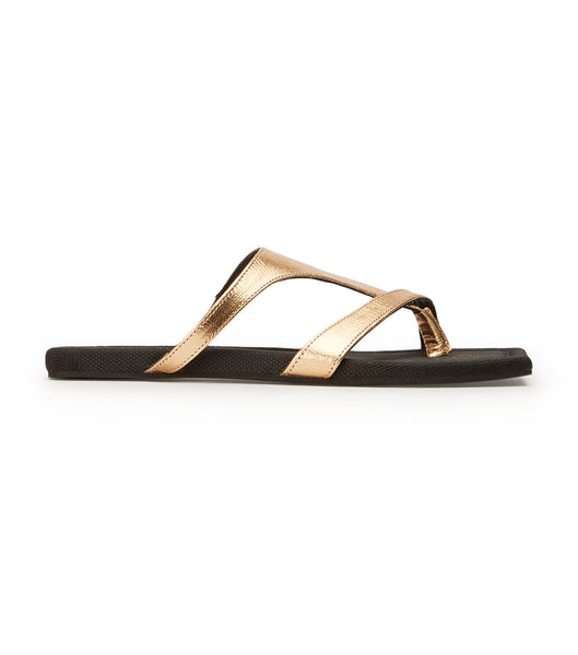 Tony Bianco Eman Antique Gold Nappa 1.5cm Sandals Gold | IECVG72066