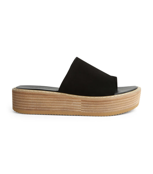 Tony Bianco Energy Black 4.5cm Slides Black | IEIIZ52938