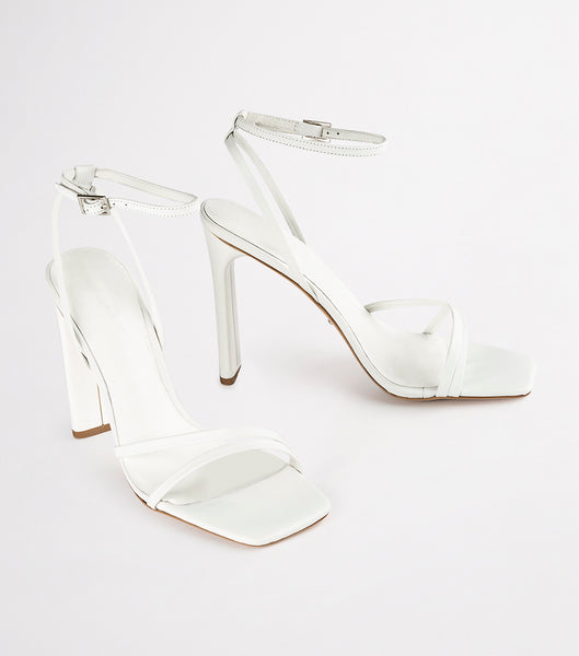 Tony Bianco Fiance Milk Capretto 11cm Event Heels White | IECIF91609