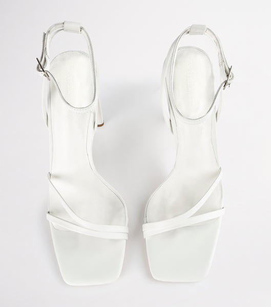 Tony Bianco Fiance Milk Capretto 11cm Strappy Heels White | XIEGW97709