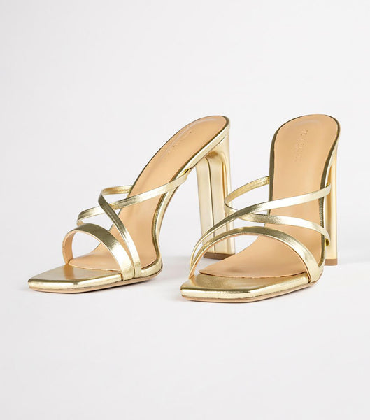 Tony Bianco Fior Gold Nappa Metallic 11cm Event Heels Gold / Metal | IEDYB24009