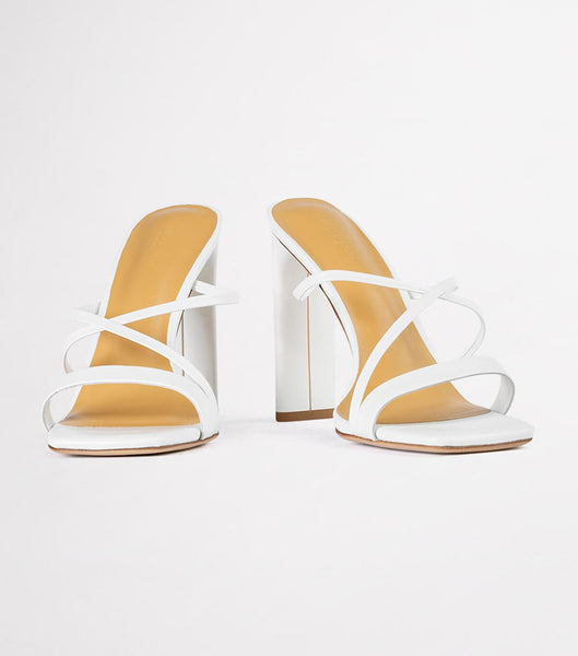 Tony Bianco Fior White Kid 11cm Strappy Heels White | XIEBH31160