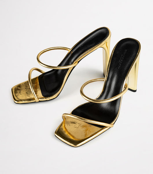 Tony Bianco Florence Gold Foil 11cm Event Heels Gold | ZIENQ77261