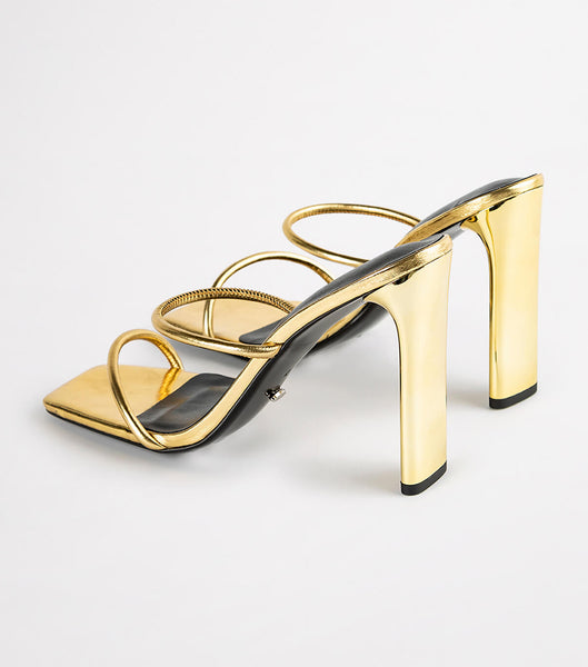 Tony Bianco Florence Gold Foil 11cm Event Heels Gold | ZIENQ77261