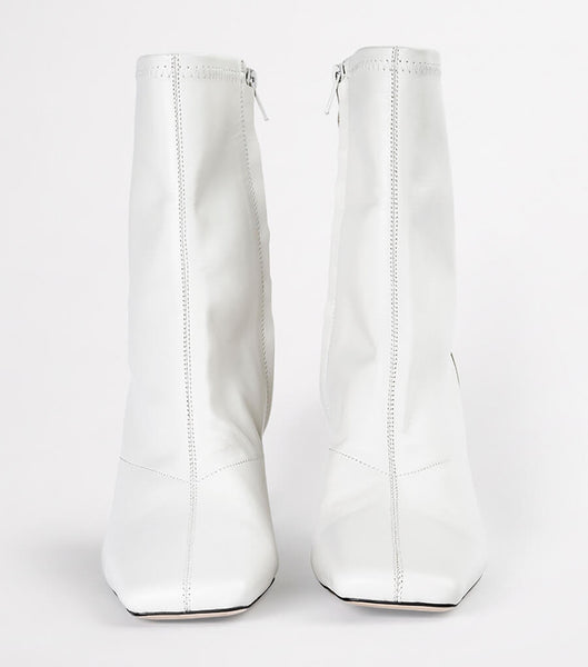 Tony Bianco Fomo Dove Nappa 8cm Ankle Boots White | IEDFL58434