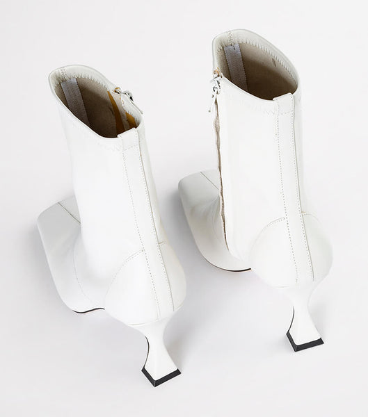 Tony Bianco Fomo Dove Nappa 8cm Ankle Boots White | IEDFL58434