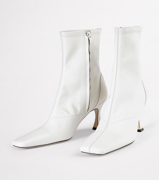 Tony Bianco Fomo Dove Nappa 8cm Stiletto Boots White | IEEAH43334