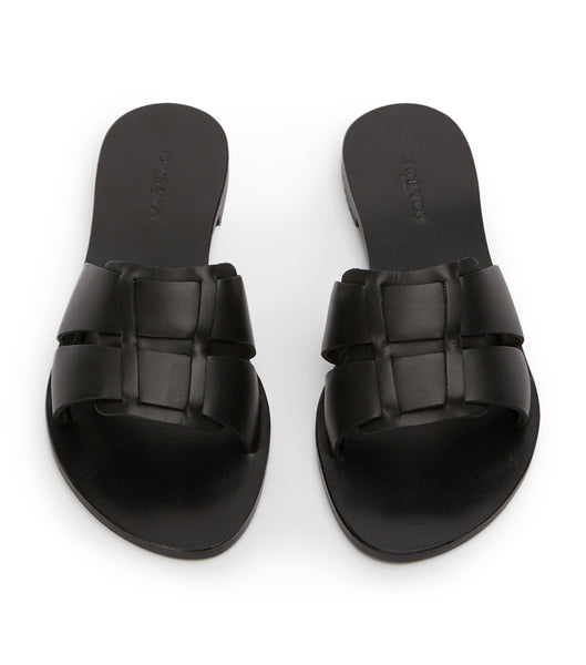 Tony Bianco Force Black 1cm Sandals Black | IEQCS16650