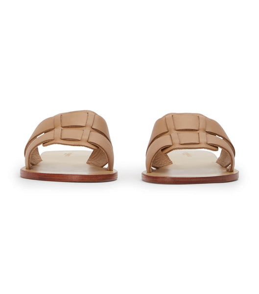 Tony Bianco Force Camel 1cm Flat Sandals Brown | IEJVR90887