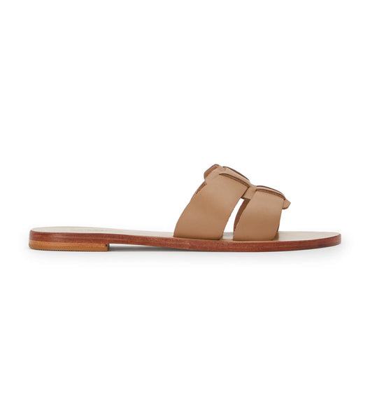 Tony Bianco Force Camel 1cm Flat Sandals Brown | IEJVR90887