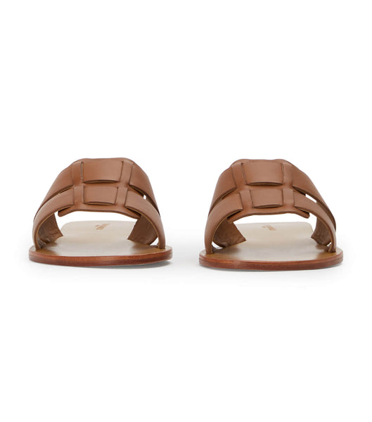 Tony Bianco Force Tan 1cm Flat Sandals Brown | IENZX83628