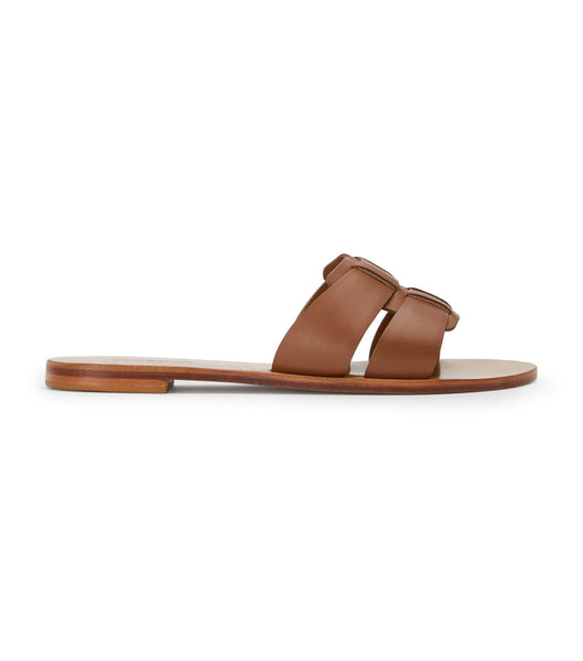 Tony Bianco Force Tan 1cm Flat Sandals Brown | IENZX83628