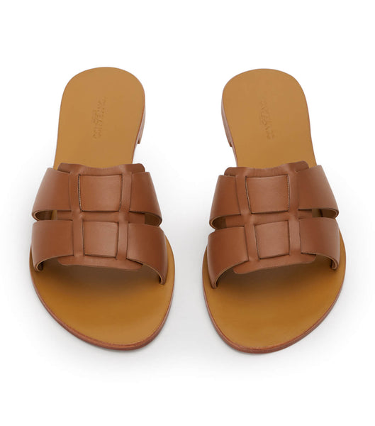 Tony Bianco Force Tan 1cm Sandals Brown | PIEQX20916