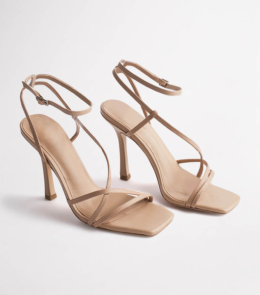 Tony Bianco Franci Skin Sheep Nappa 10.5cm Strappy Heels Skin Color | XIEGW18622