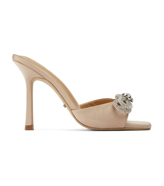 Tony Bianco Franki Nude Satin 10.5cm Bling Heels Beige | IEICD91853