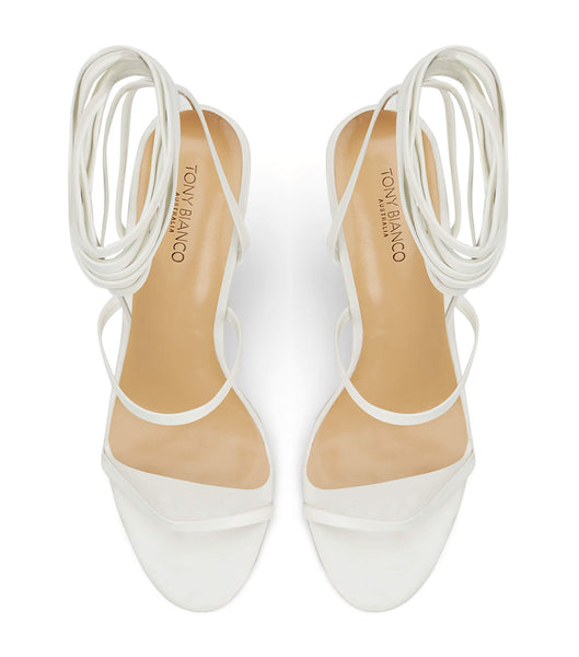 Tony Bianco Gabriella Milk Capretto 11cm Wedges White | IEZDE89606