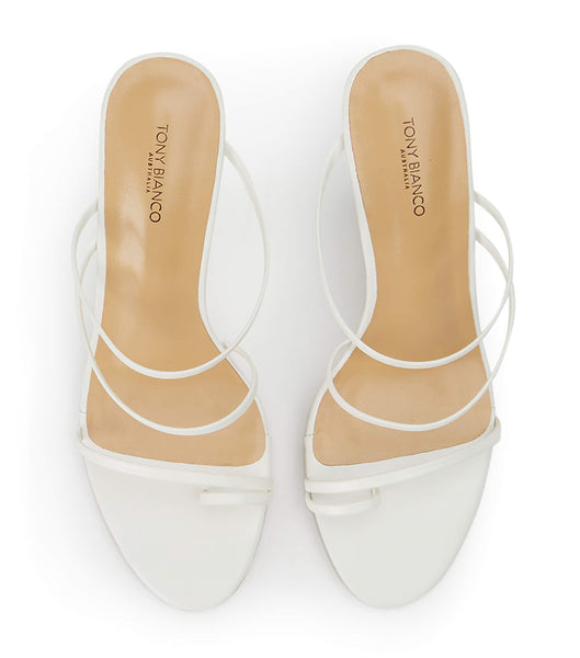 Tony Bianco Gaia Milk Capretto 11cm Wedges White | UIETG26714