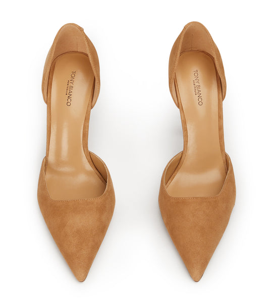 Tony Bianco Gala Butterscotch Suede 10cm Court Shoes Yellow | IEDYB69150