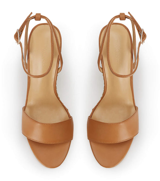 Tony Bianco Gizmo Tan Como 11cm Wedges Brown | LIESX16621