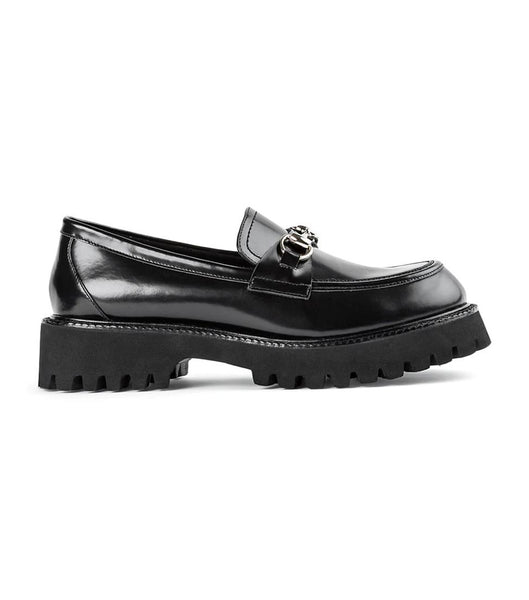 Tony Bianco Greer Black Hi Shine 4cm Loafers Black | LIESX40056