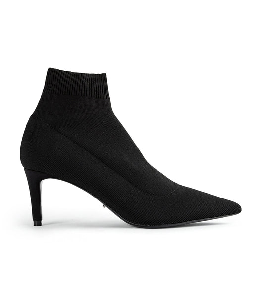 Tony Bianco Gwen Black Sock Knit 6.5cm Ankle Boots Black | ZIEMJ92227