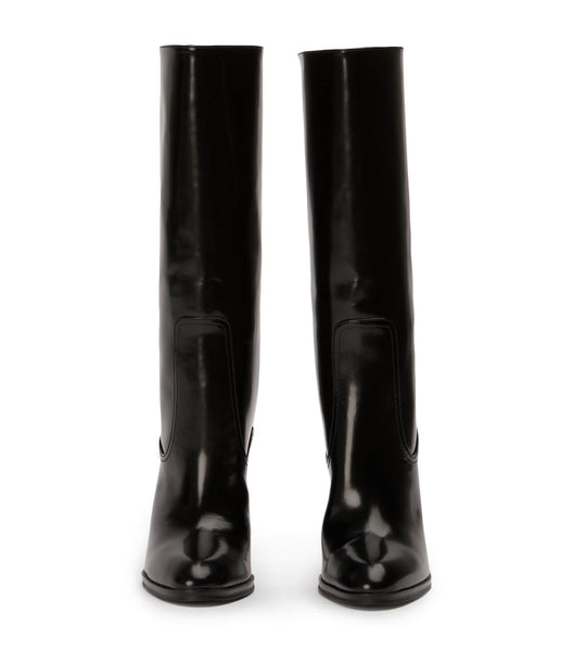 Tony Bianco Hadley Black Hi Shine 10.5cm Mid Calf Boots Black | IEDYB33760