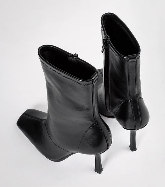 Tony Bianco Halsey Black Como 10.5cm Stiletto Boots Black | IEEAH87712