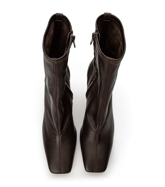 Tony Bianco Halsey Chocolate Nappa 10.5cm Heeled Boots Chocolate | DIEKV80557