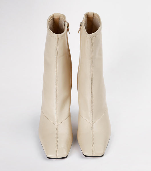 Tony Bianco Halsey Vanilla Nappa 10.5cm Heeled Boots Light Yellow | IEJVR36368