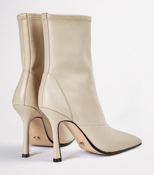 Tony Bianco Halsey Vanilla Nappa 10.5cm Heeled Boots Light Yellow | IEJVR36368