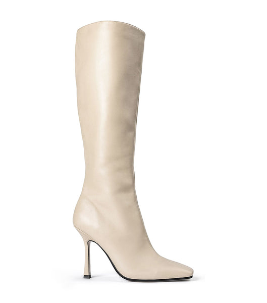 Tony Bianco Havana Vanilla Nappa 10.5cm Stiletto Boots Light Yellow | BIESO44978