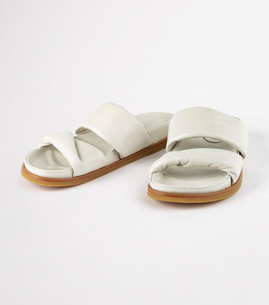 Tony Bianco Henry Dove Nappa 3.5cm Flat Sandals White | IEQCS18987