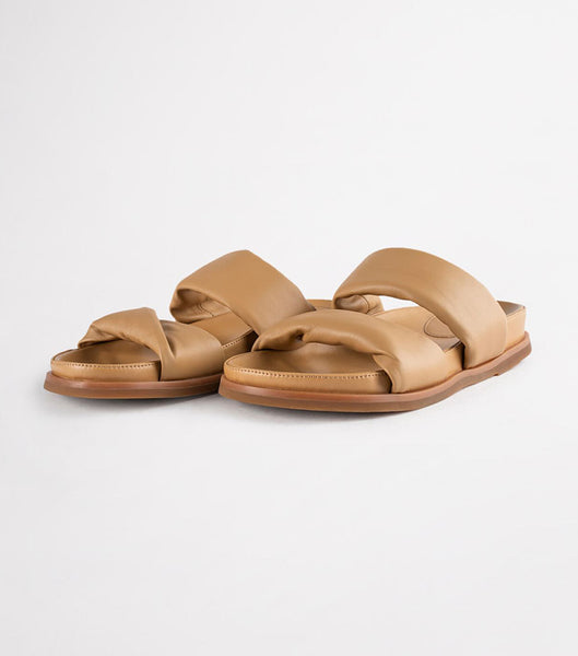 Tony Bianco Henry Honey Nappa 3.5cm Slides Orange | ZIENQ48623