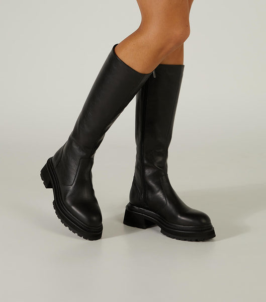 Tony Bianco Hitch Black Venice 5.5cm Combat Boots Black | ZIEMJ32899