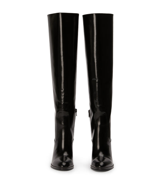 Tony Bianco Hot Black Hi Shine 10.5cm Heeled Boots Black | IEDYB58533