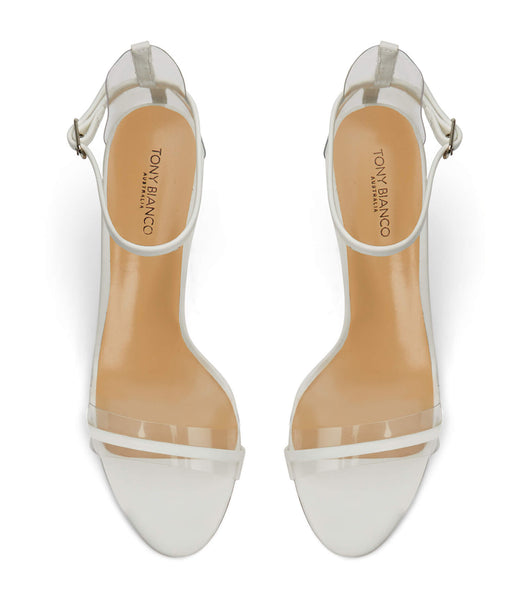 Tony Bianco Houston Milk Capretto 8.5cm Event Heels White | IECVG99364