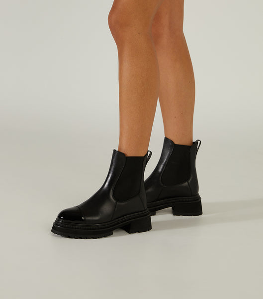 Tony Bianco Hurricane Black Como 5.5cm Ankle Boots Black | IEICD29143