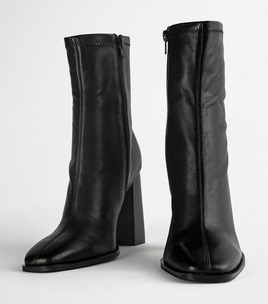 Tony Bianco Ines Black Como 10cm Heeled Boots Black | AIEDF41132