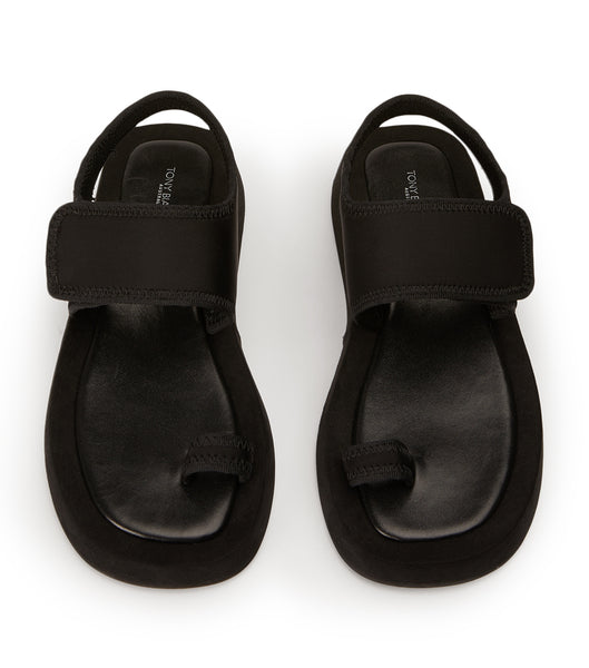 Tony Bianco Iso Black Neoprene 3.5cm Sandals Black | YIEVQ39345