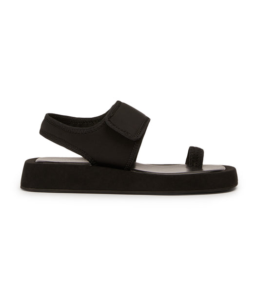 Tony Bianco Iso Black Neoprene 3.5cm Sandals Black | YIEVQ39345