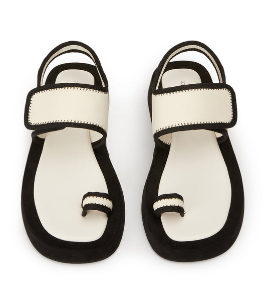 Tony Bianco Iso White/Black Neoprene 3.5cm Sandals White / Black | IEQAV40311