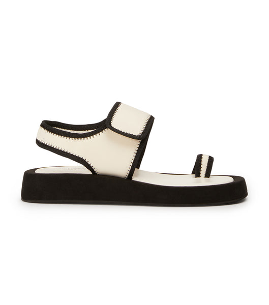 Tony Bianco Iso White/Black Neoprene 3.5cm Sandals White / Black | IEQAV40311