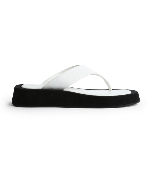 Tony Bianco Ives Milk Capretto 3.5cm Thong Sandals White | UIEND64109