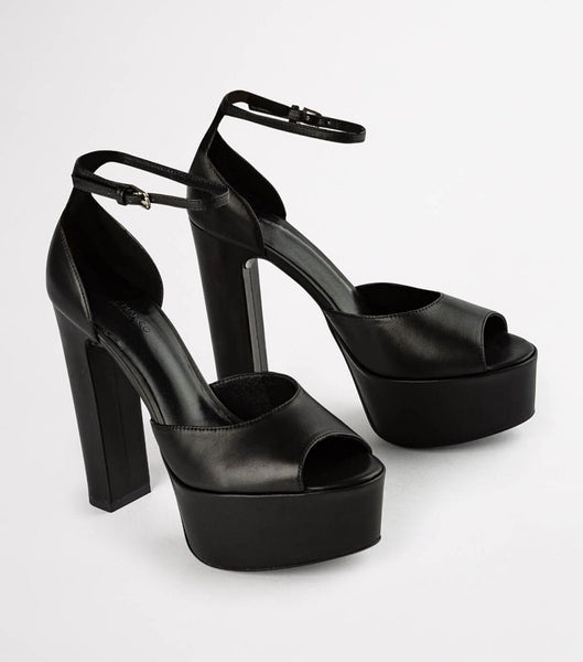 Tony Bianco Jayze Black Como 14cm Block Heels Black | FIEHY73055