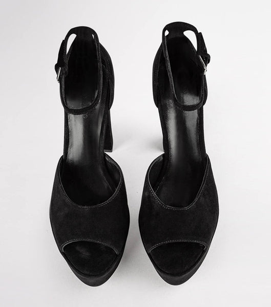 Tony Bianco Jayze Black Suede 14cm Event Heels Black | IEJZR29506